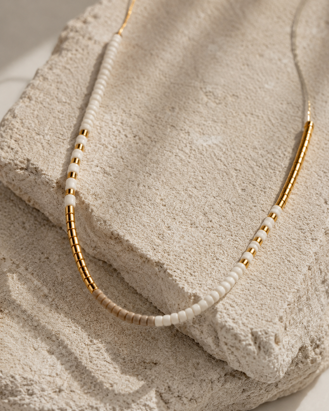 Golden Beaded Necklace