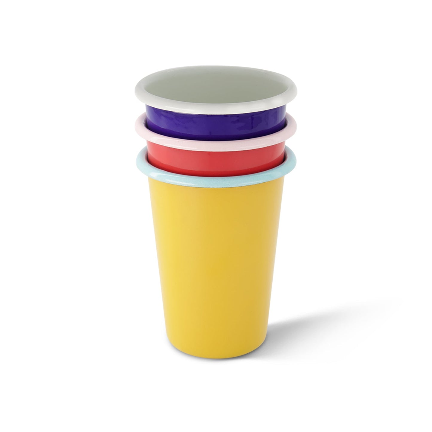 S/4 Large Enamel Tumbler  - Two Tone