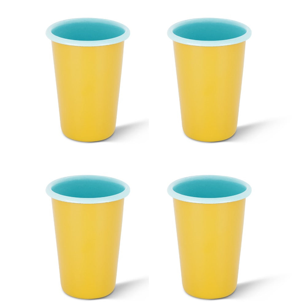 S/4 Large Enamel Tumbler  - Two Tone