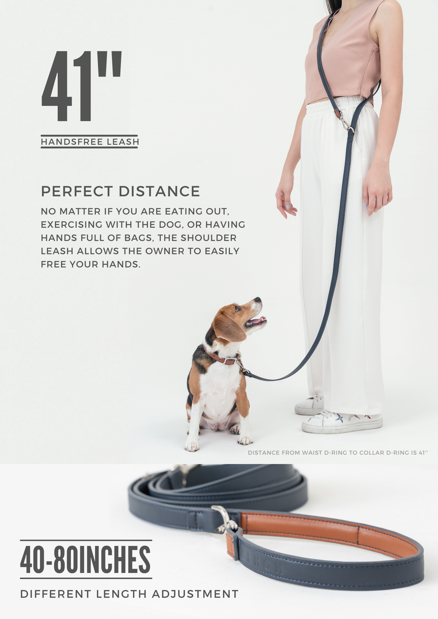 HART MULTI-FUNCTION LEASH - NAVY BLUE