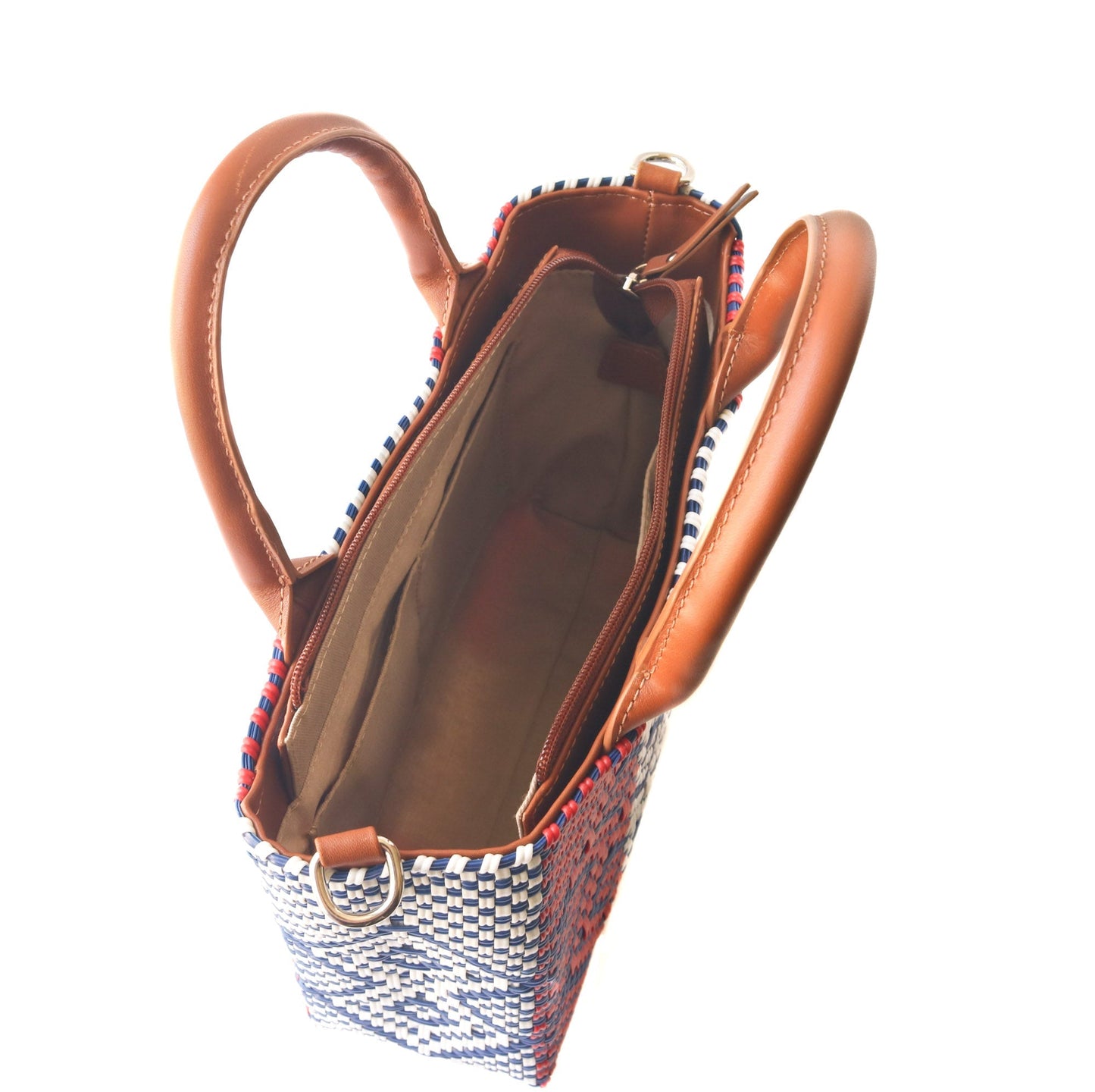 Piruli Small Woven Crossbody with Leather
