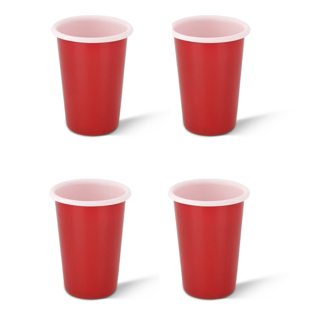 S/4 Large Enamel Tumbler  - Two Tone