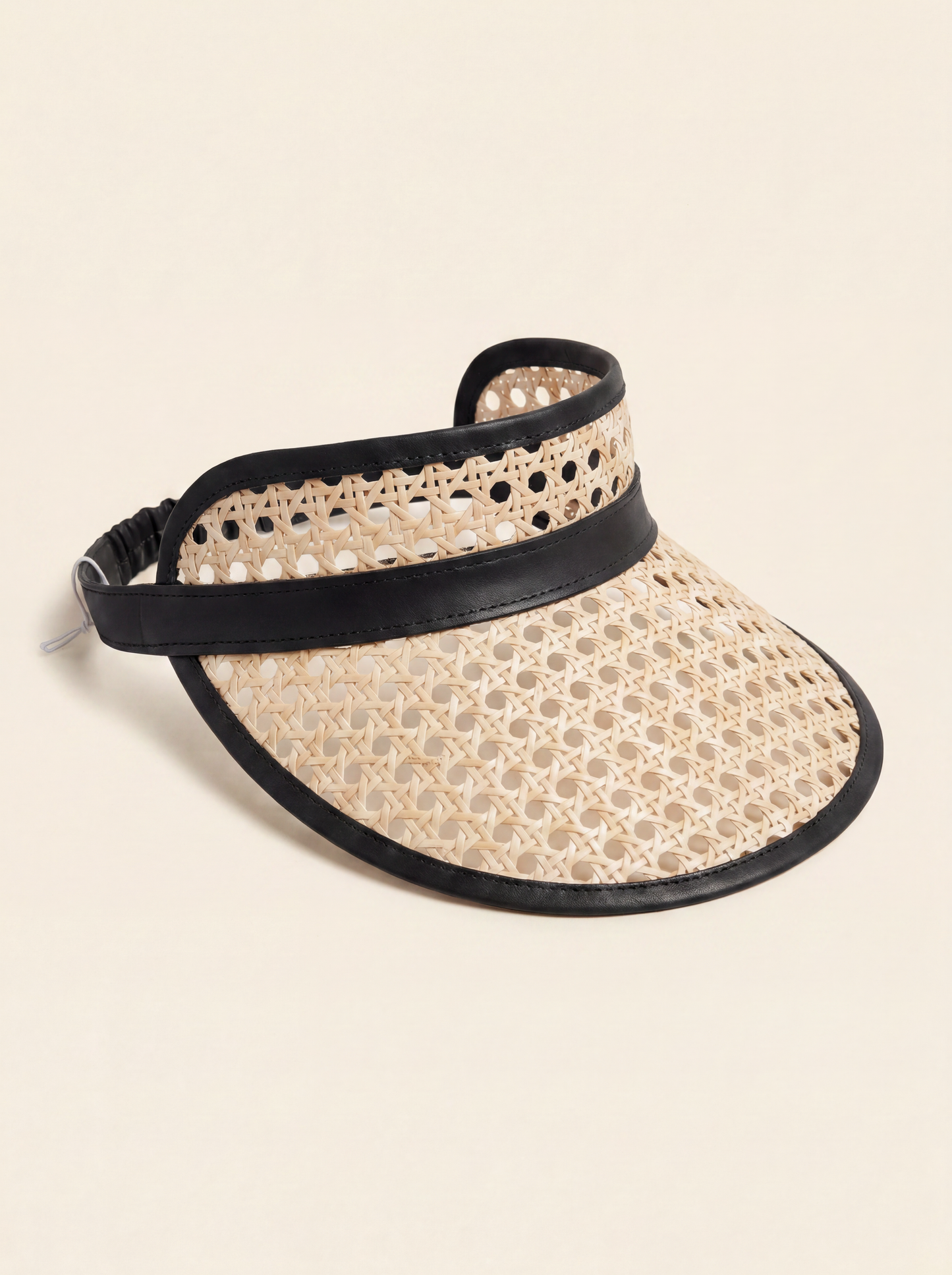 Sumi Leather and Cane Rattan Visor