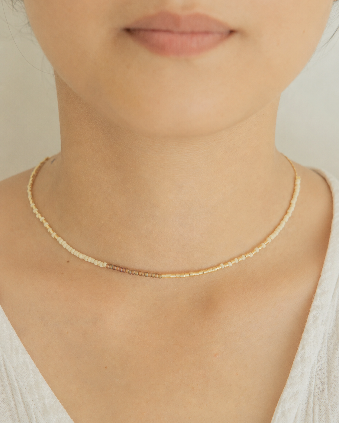 Golden Beaded Necklace