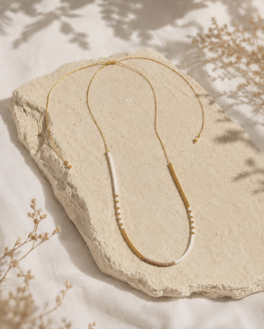 Golden Beaded Necklace