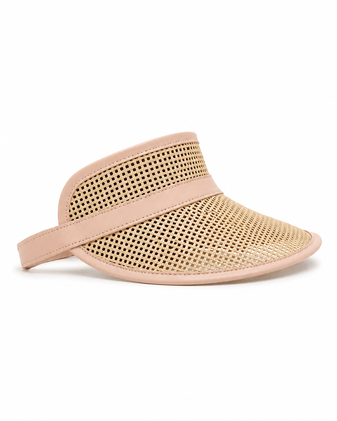 Sumi Leather and Cane Rattan Visor