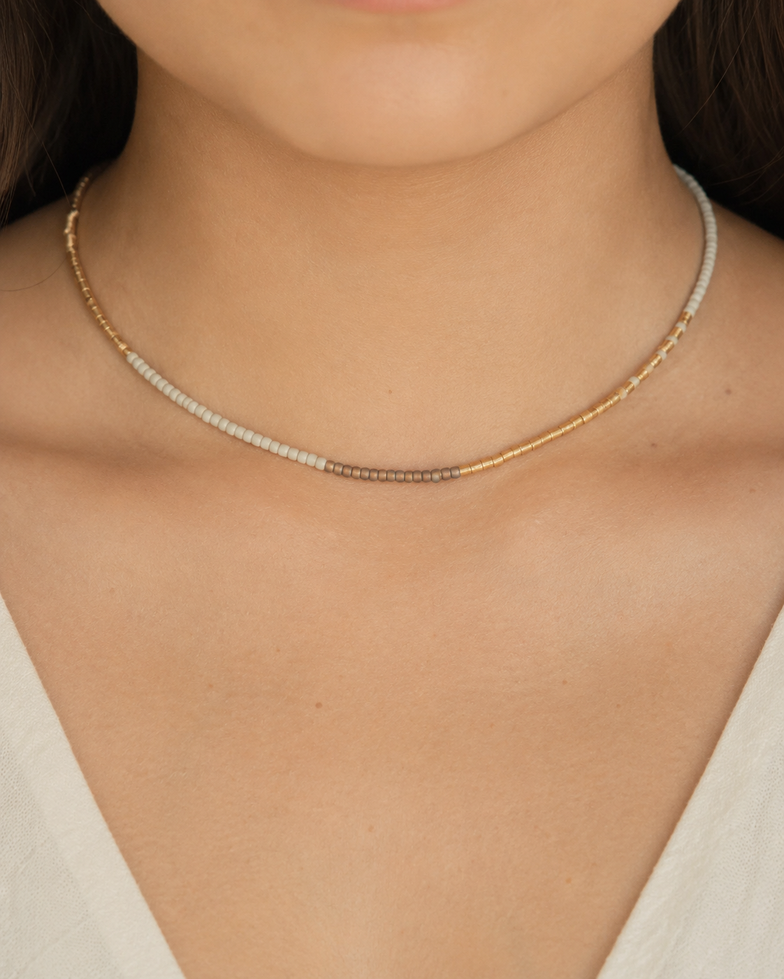 Golden Beaded Necklace