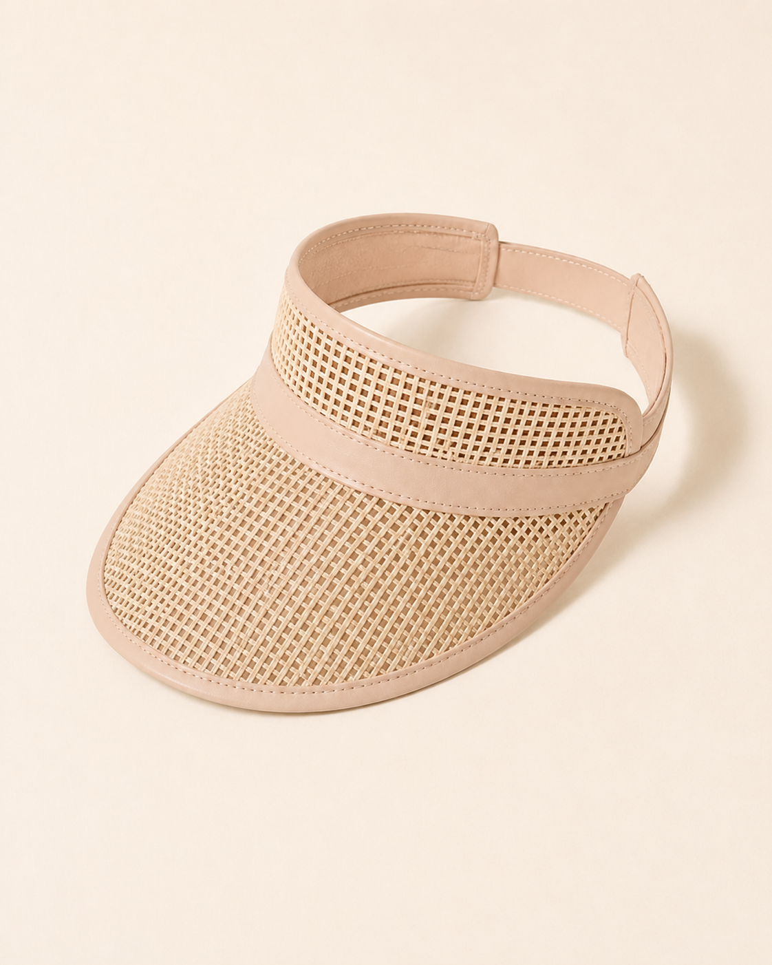 Sumi Leather and Cane Rattan Visor