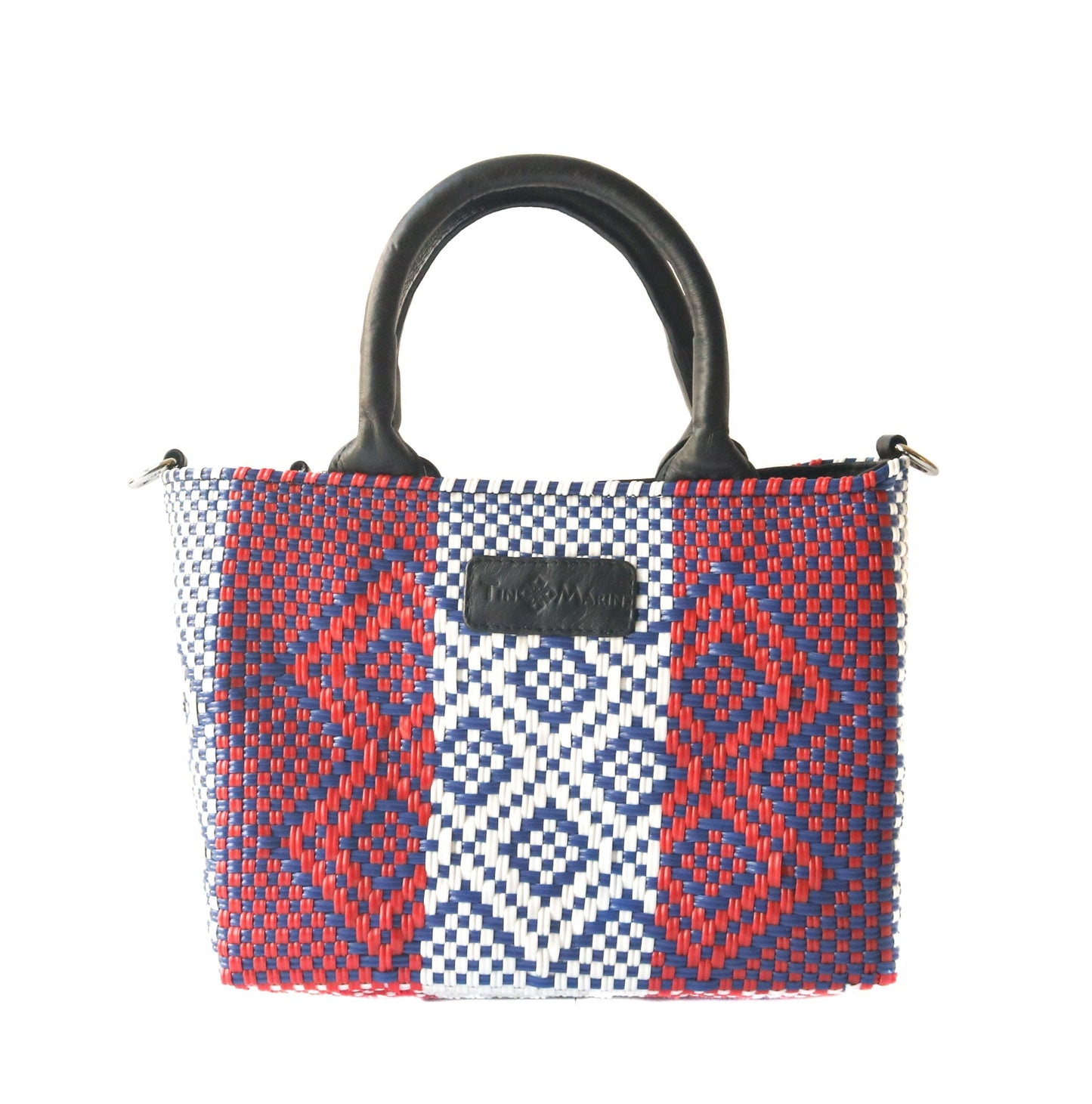 Piruli Small Woven Crossbody with Leather