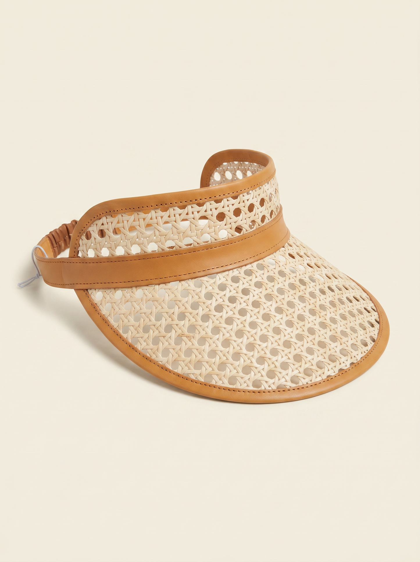 Sumi Leather and Cane Rattan Visor