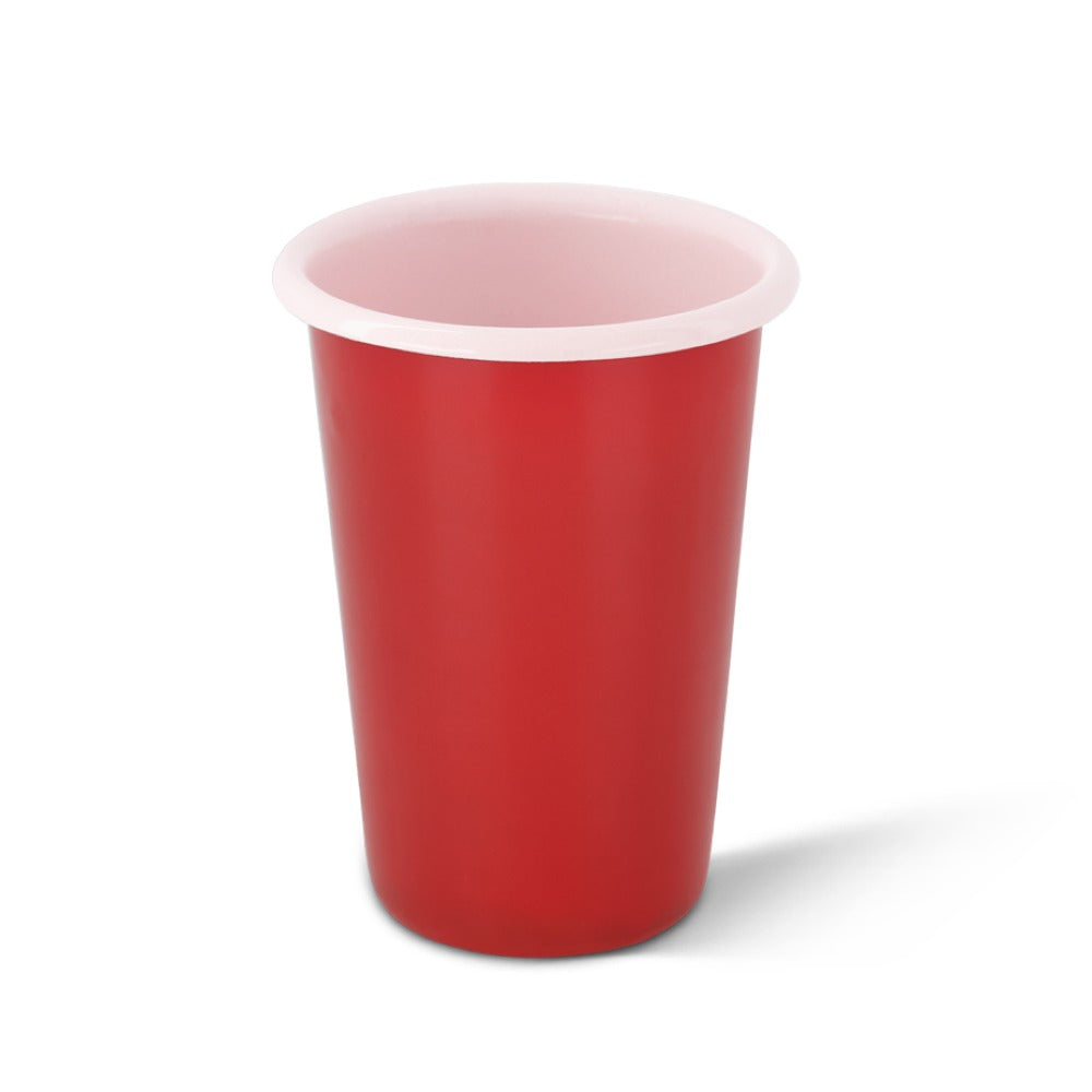 S/4 Large Enamel Tumbler  - Two Tone
