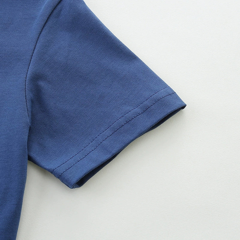 Summer Boys’ Marine Animals Cartoon Pattern T-shirt in European and American Style