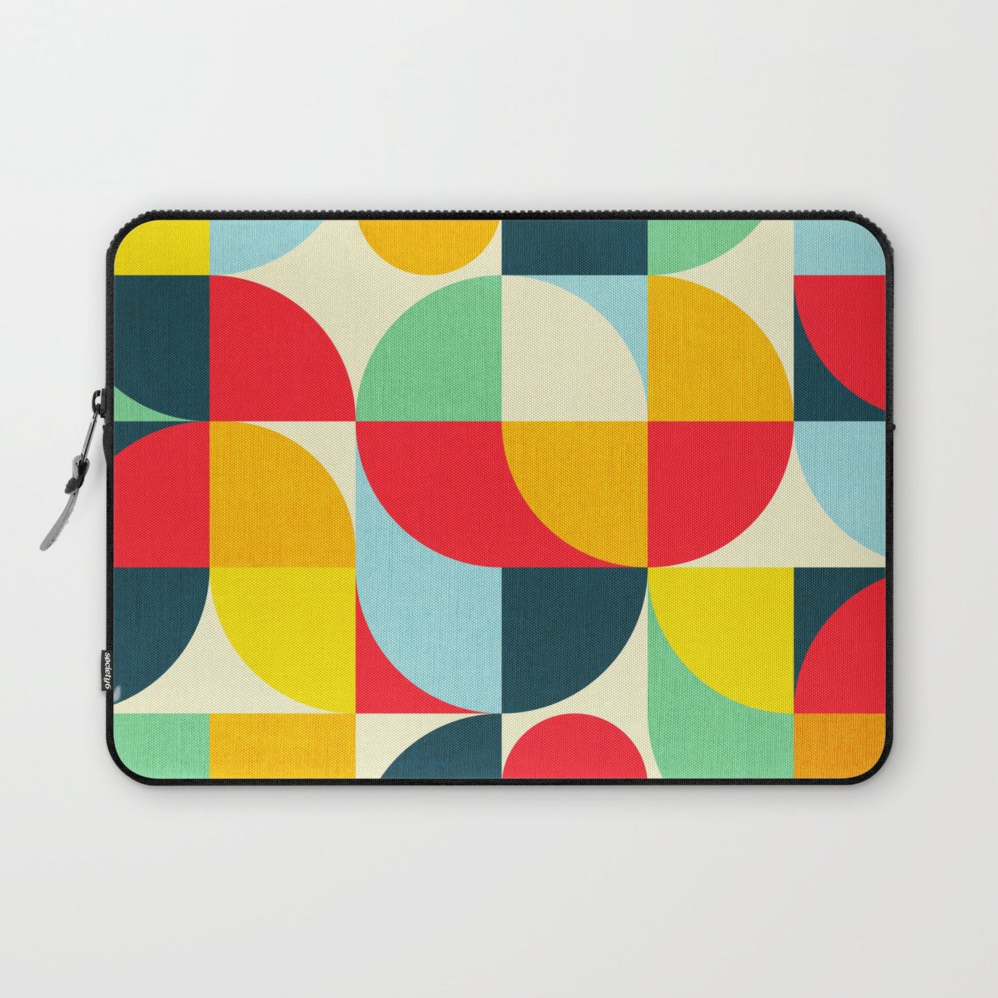 Mid Century Bauhaus Geometric Pattern Laptop Sleeve